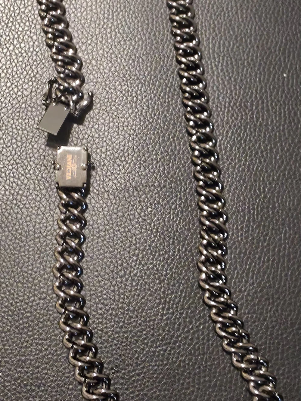 Invicta Blue Sparkle Cuban Link Necklace
